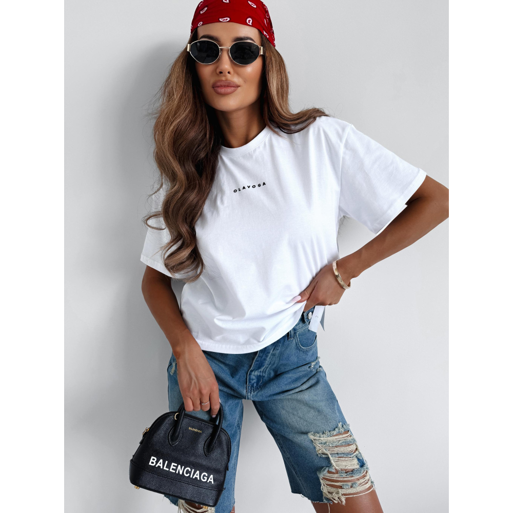 BLUZKA T-SHIRT OVERSIZE OLAVOGA BITTERSWEET WHITE